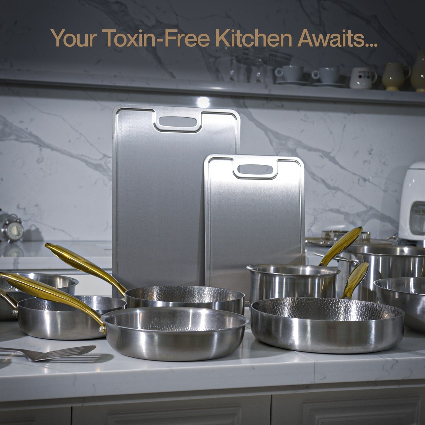 The Ultimate Everyday Titanium Pan Set (6-Piece)