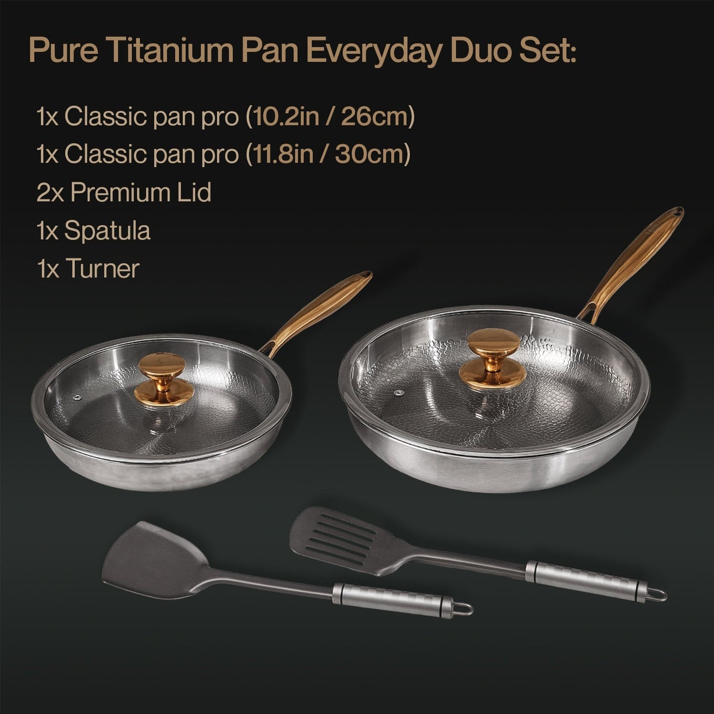 The Ultimate Everyday Titanium Pan Set (6-Piece)