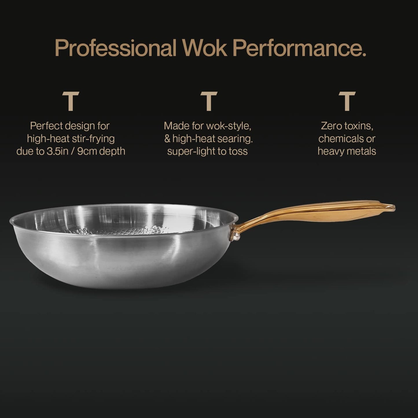 TAIMA Pure Titanium Wok Pan Pro