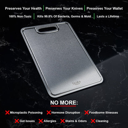 Certified Taima® Pure Titanium Cutting Board