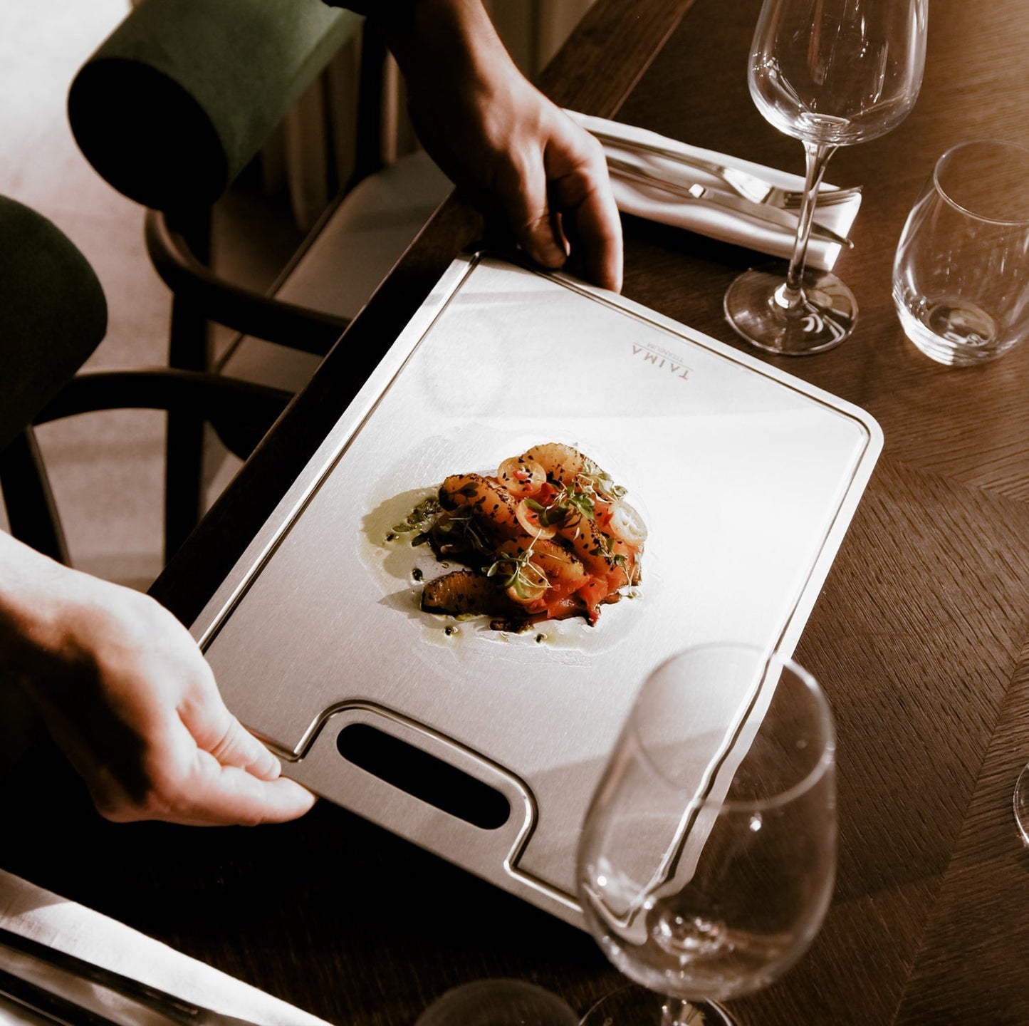 Certified Taima® Pure Titanium Cutting Board - V2 Updated Design