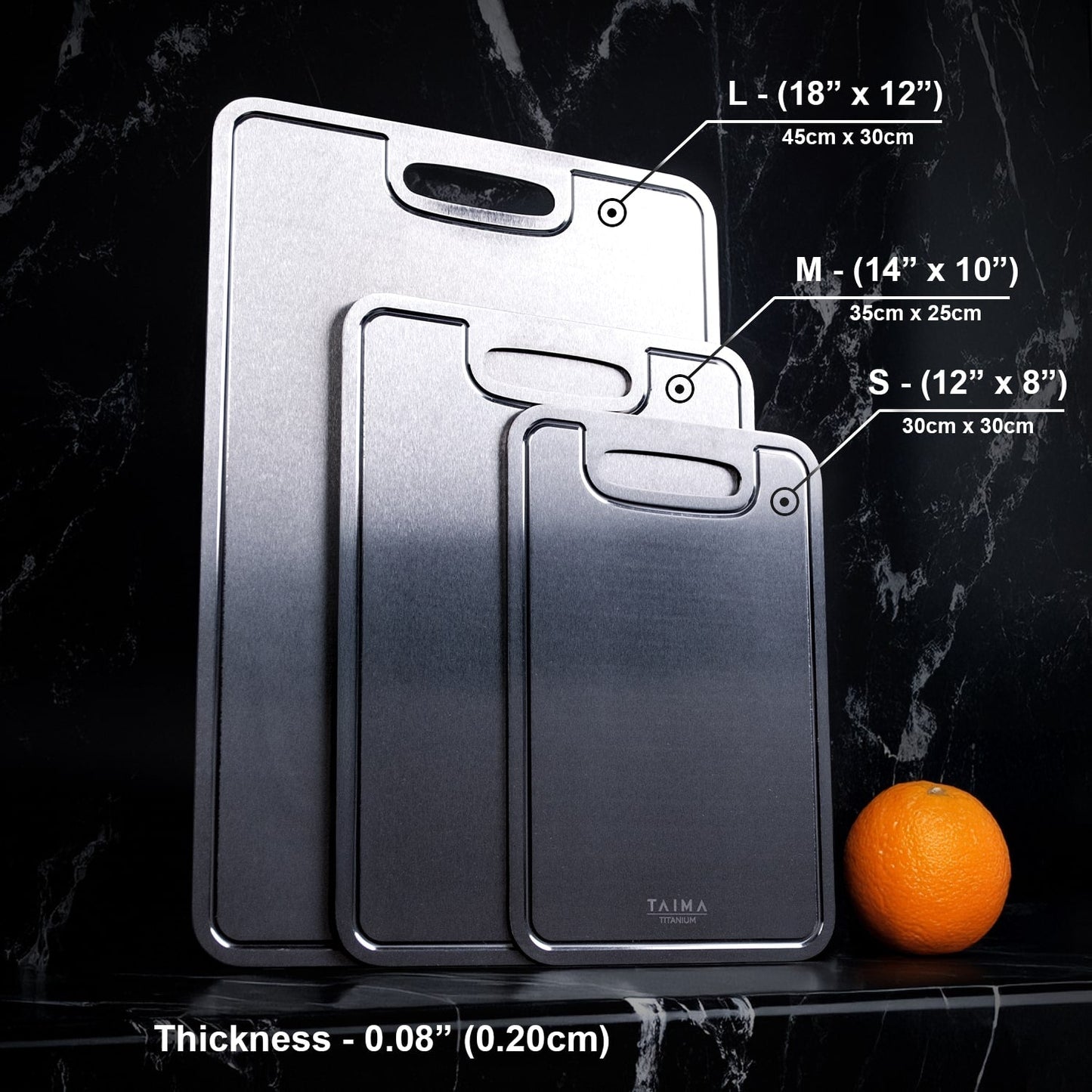 Certified Taima® Pure Titanium Cutting Board