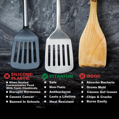 Taima® 100% Pure Titanium Spatula / Utensils.