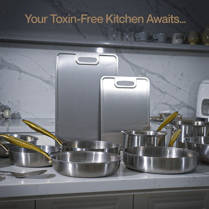 SPRING SALE EXCLUSIVE | Complete Classic Titanium Cookware Set (20 Piece)