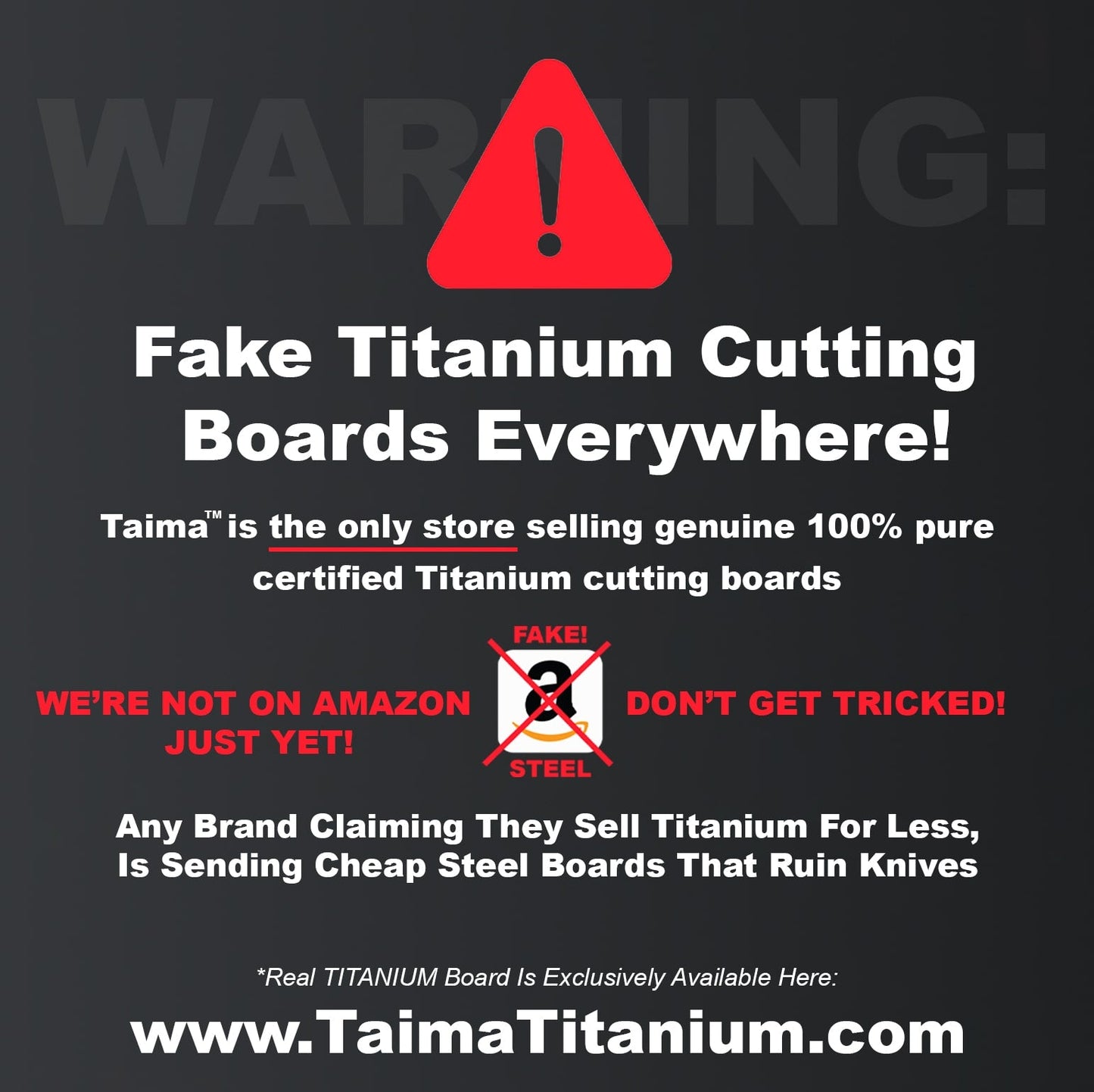 Certified Taima® Pure Titanium Cutting Board