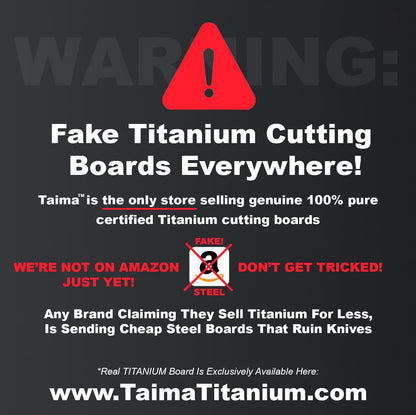 Certified Taima® Pure Titanium Cutting Board